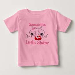 Camiseta de hermanita de perros personalizada