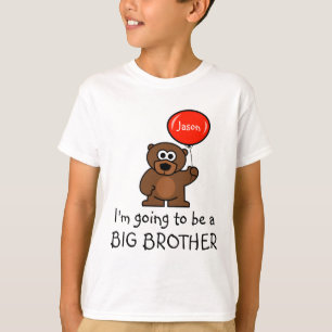 Camiseta de hermano mayor para hermano   Oso de pe