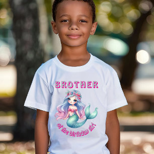 Camiseta de hermano sirena personalizada de la cum