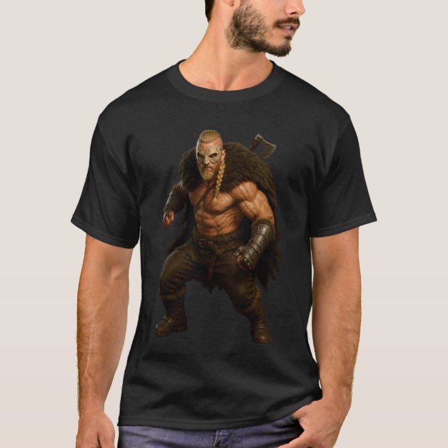 Camiseta de héroe vikingo bárbaro (Anverso)