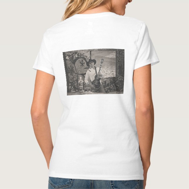 Camiseta de hígado de hombre viejo cortado para da (Reverso)