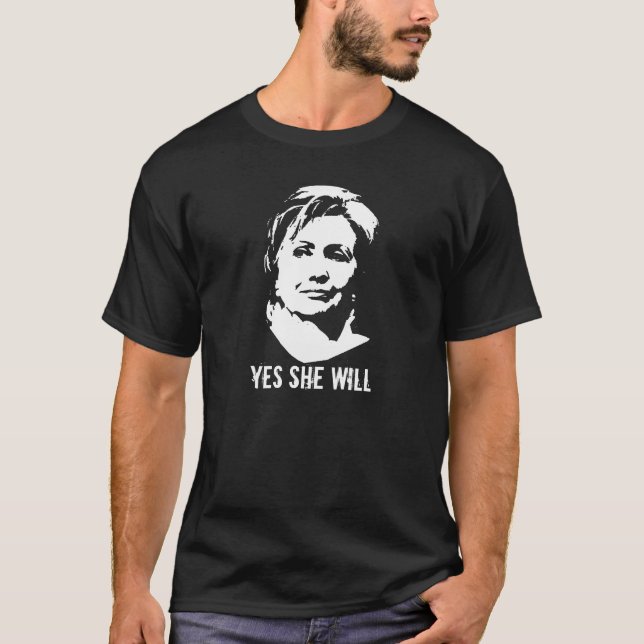 Camiseta de Hillary Clinton, ELLA LO VA A HACER SÍ (Anverso)