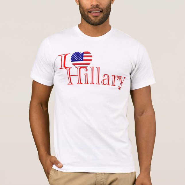 Camiseta de Hillary del amor de Hillary Clinton I (Anverso)