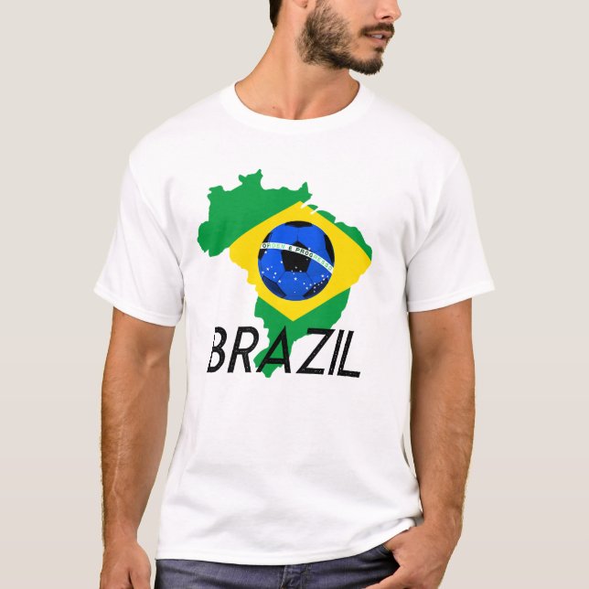 Camiseta de hincha del equipo de fútbol de Brasil (Anverso)