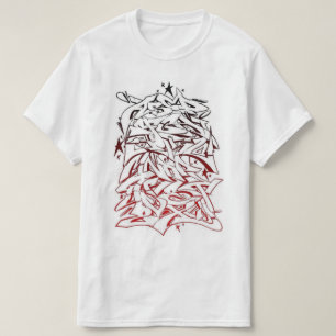 Camiseta de Hip Hop del alfabeto de la pintada