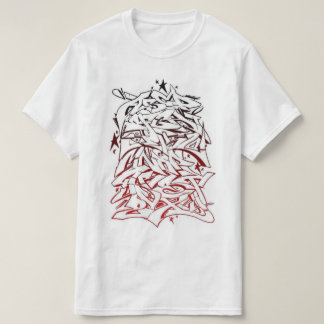 Camiseta de Hip Hop del alfabeto de la pintada