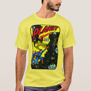 Camiseta de historietas planetarias de la época de