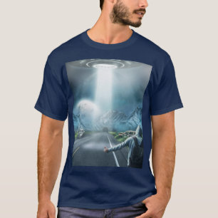 Camiseta de Hitchhiker Tee UFO Ovni Nave Espacial