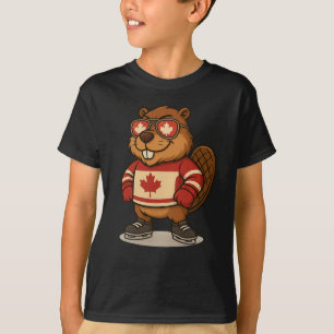Camiseta de hockey con símbolo de castor canadiens