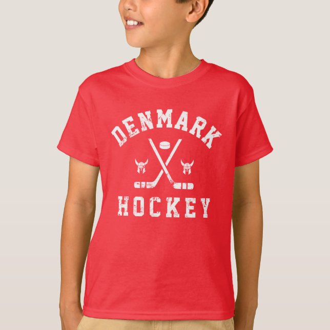 Camiseta de hockey sobre hielo de Dinamarca (Anverso)