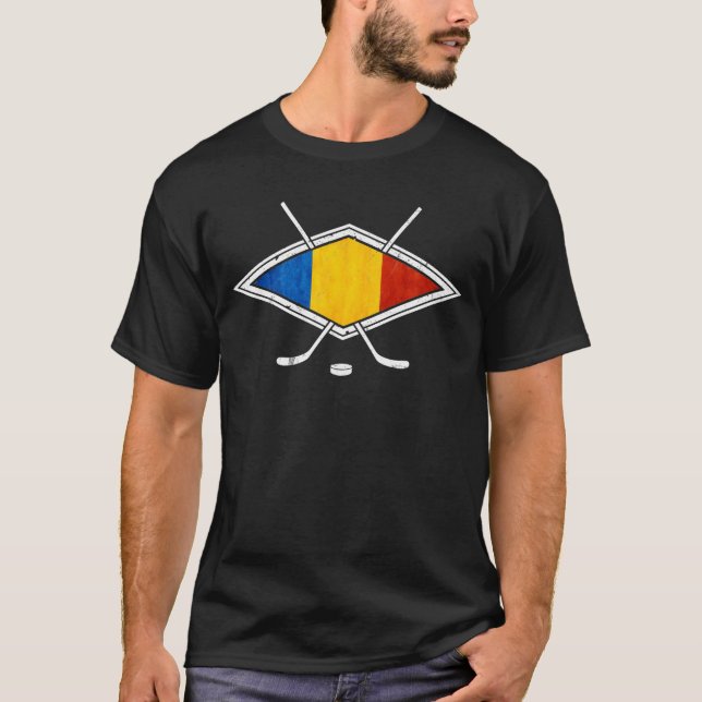 Camiseta de hockey sobre hielo de Rumania con impr (Anverso)