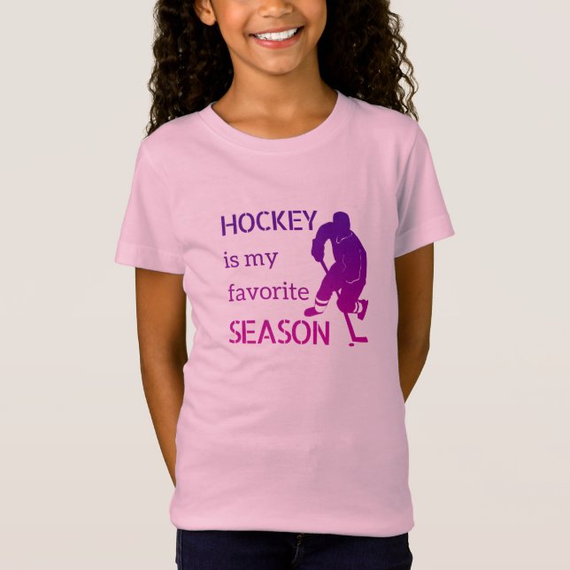 Camiseta de hockey sobre hielo Púrpura hincha de t (Anverso)
