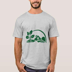 Camiseta de Hogar Ecológico Hoja Casa Verde
