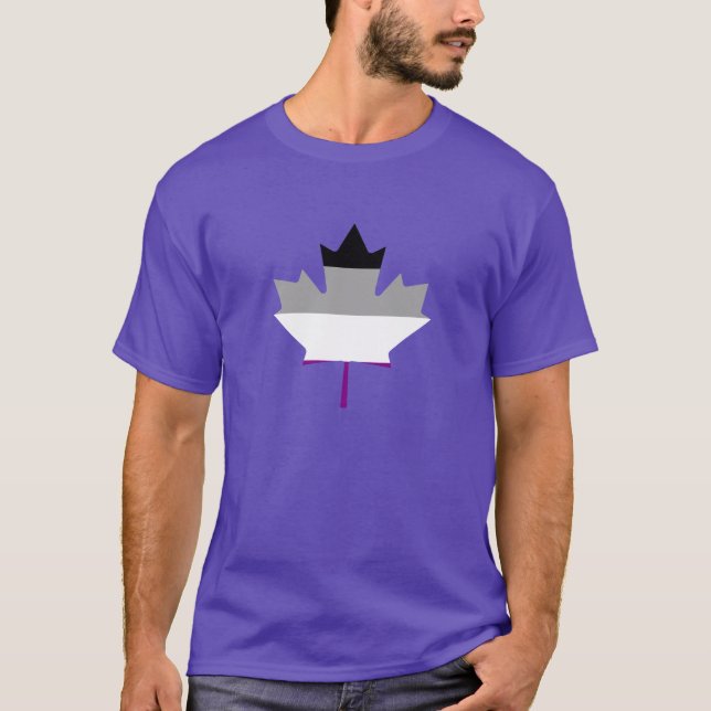 Camiseta de hoja de arce de orgullo asexual (Anverso)