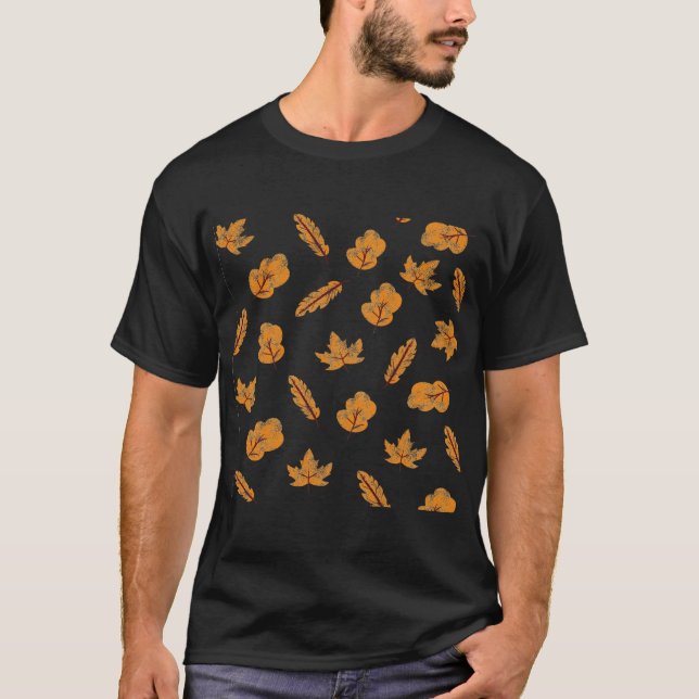 Camiseta de hoja de arce, hojas de arce de otoño (Anverso)