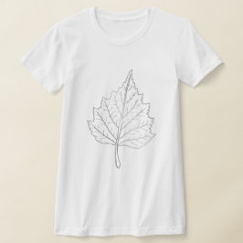 Camiseta de hoja de birch plateada