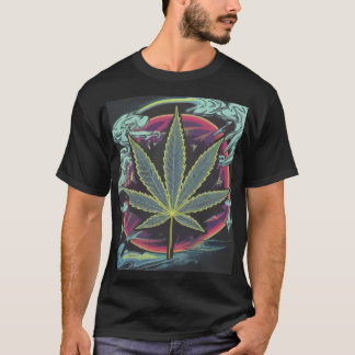 Camiseta de Hoja Psicodélica | Camiseta Neon de St