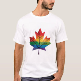 Camiseta de hojas de arce arco iris