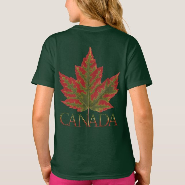 Camiseta de hojas de arce de Canadá para niños Cam (Reverso)