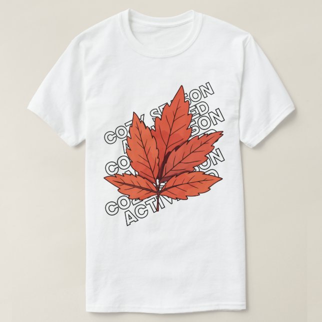 Camiseta de hojas de otoño - Tee de unisex estétic (Diseño del anverso)