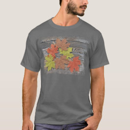 Camiseta de hojas dispersas