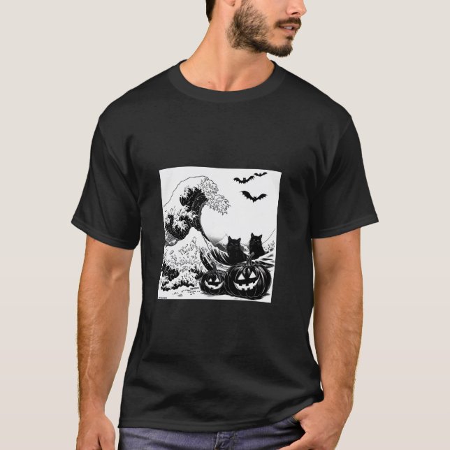 Camiseta de Hokusai Wave Halloween (Anverso)