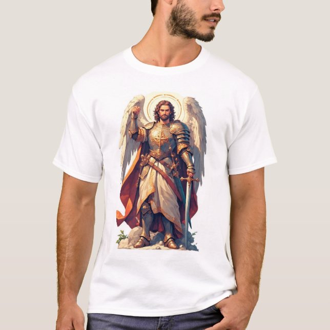 Camiseta de hombre Arcángel Guerrero Miguel (Anverso)