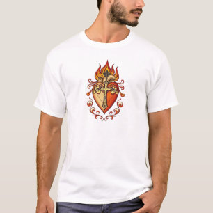 Camiseta de hombre católica del Sagrado Corazón