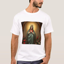 Camiseta de hombre católica María Reina del Cielo