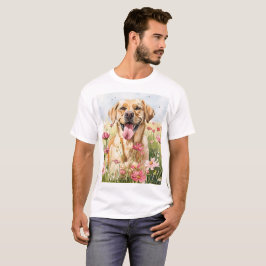 Camiseta de hombre con acuarela de Labrador Retrie