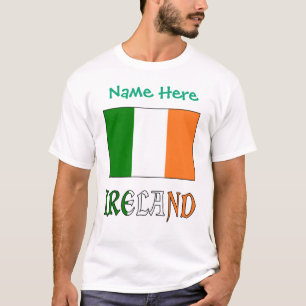 Camiseta de hombre con bandera de Irlanda de la he