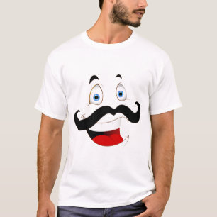 Camiseta de hombre con cara sonriente de dibujos a