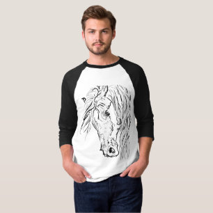 Camiseta de hombre con cuello raglán - Boceto artí