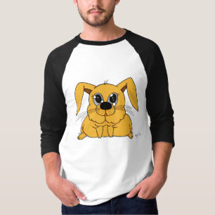 Camiseta de hombre con cuello raglán Cute Fat Bunn