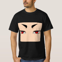 Camiseta de hombre con ojos de anime rojos y atrev