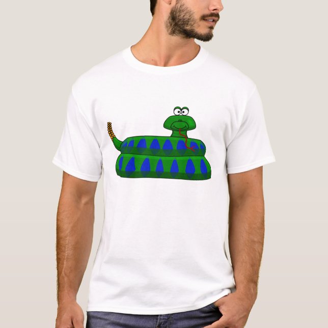 Camiseta de hombre con serpiente de dibujos animad (Anverso)