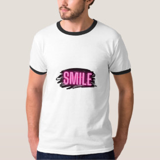 Camiseta De Hombre Con Texto De Neón Sonriente