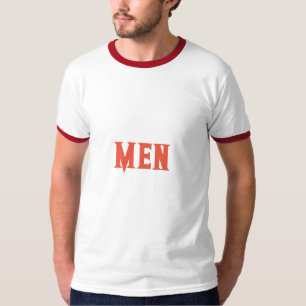 Camiseta de hombre con texto personalizado naranja