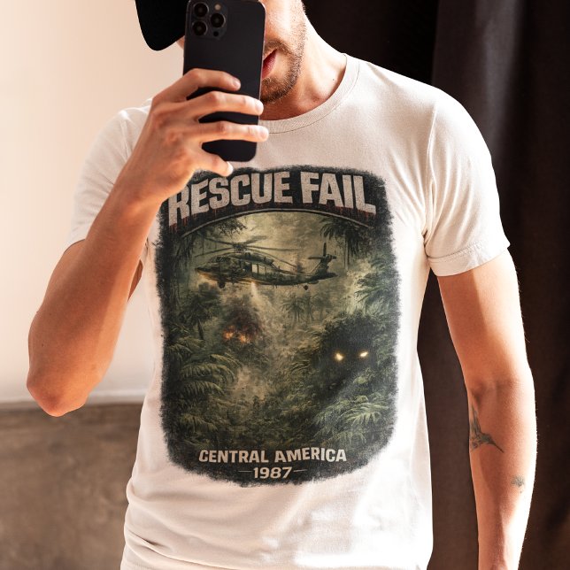 Camiseta de hombre con valor de Rescate Fallido (There’s something out there waiting for us… and it ain’t no man.)