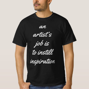Camiseta de hombre con valor de trabajo de un arti