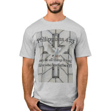 Camiseta de hombre con versículo bíblico Filipense
