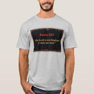Camiseta de hombre con versículo bíblico Salmo 23: