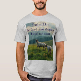 Camiseta de hombre con versículo bíblico Salmo 23: