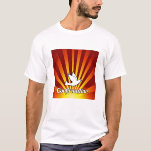 Camiseta de hombre, Confirmación, Paloma en Rojo