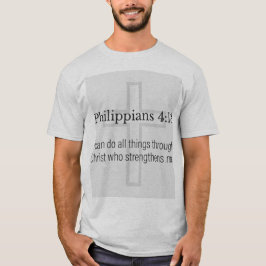 Camiseta de hombre cristiana Filipenses 4:13