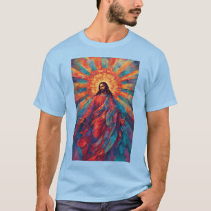 Camiseta de hombre cristiana Jesús Resucitado Colo