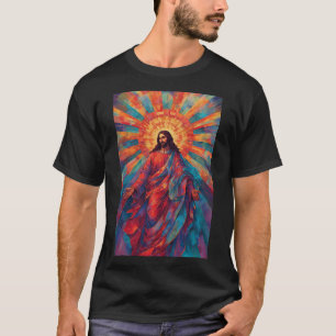 Camiseta de hombre cristiana Jesús resucitado colo