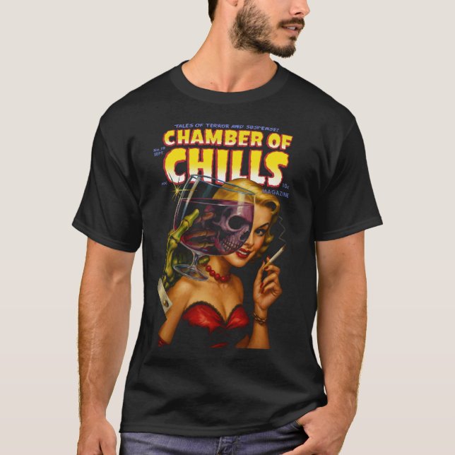 Camiseta de hombre de arte de cómic de terror vint (Anverso)