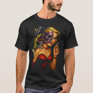 Camiseta de hombre de arte de cómic de terror vint