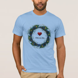Camiseta de hombre de Círculo de Plumas de Pavo Re